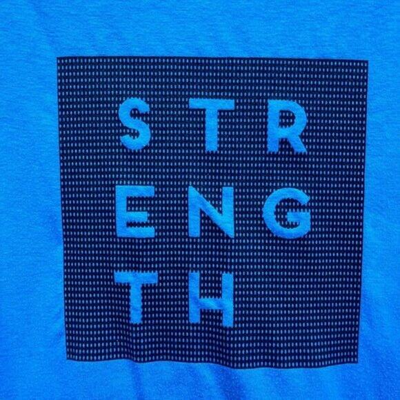 GAPFIT V Back Workout Tee Blue Strength Activewear GAP Womens Small - Picture 2 of 4